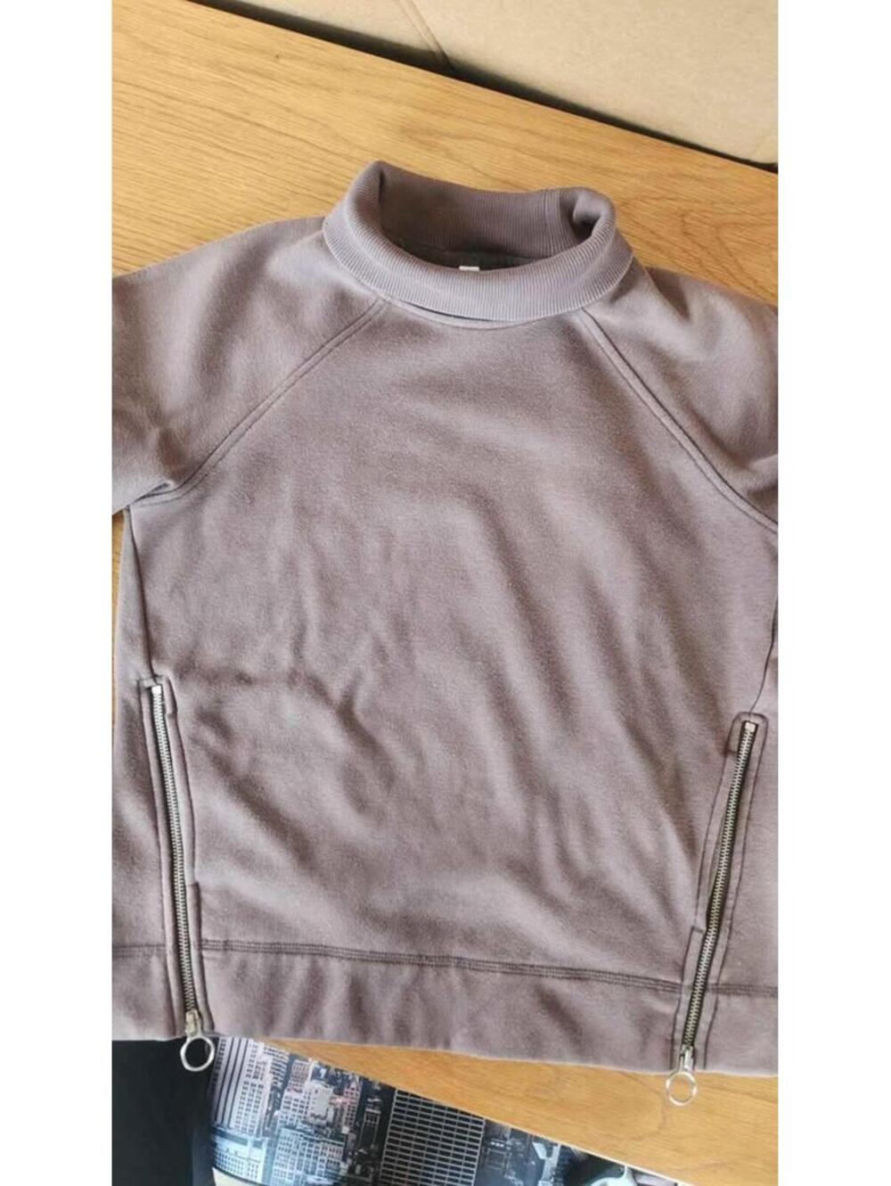 Athleta XSP Mock Neck Sweatshirt with Zippers and Pockets